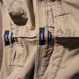 2 pair NWT Aeropostle Khaki Pants and 2 NWT Aeropostle Khaki Bermuda Shorts